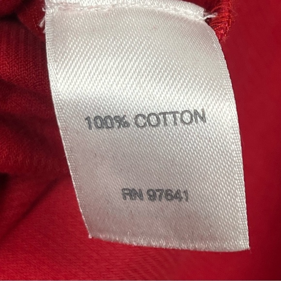 J.Jill Corduroy red 100% cotton button front shirt, medium petite. - Picture 8 of 9